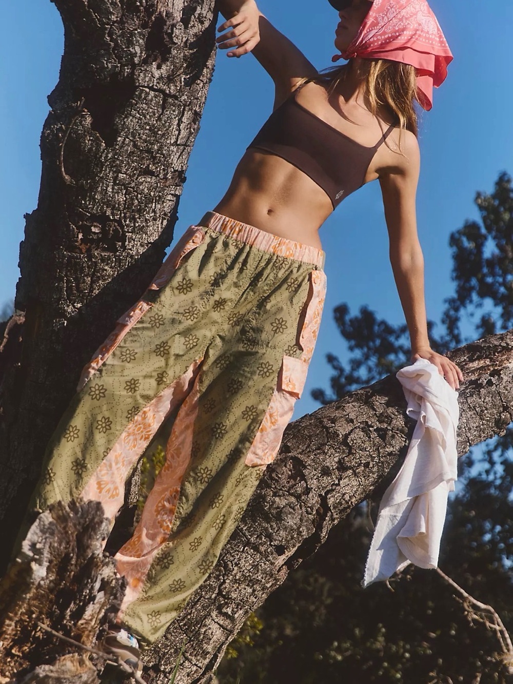 Free people colorburst fleece lined hiking pants